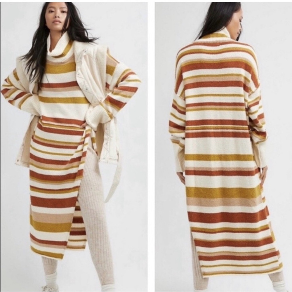 Free People Beach Toes in the Sand Maxi Sweater Tunic S